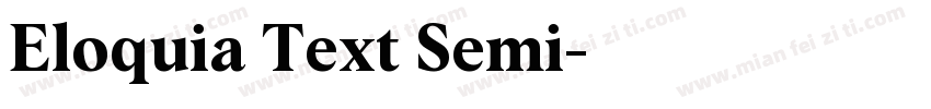 Eloquia Text Semi字体转换
